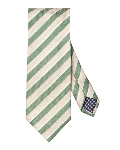 Eton Men's Linen and Silk Diagonal Stripe Tie | Thumbnail 1