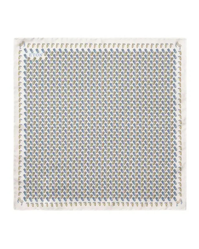 Eton Men's Pineapple Silk Twill Pocket Square