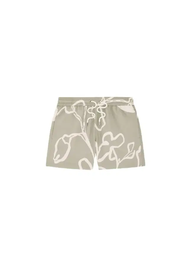 Frescobol Carioca Men's Maxi-Foliage Print Nylon Swim Trunks