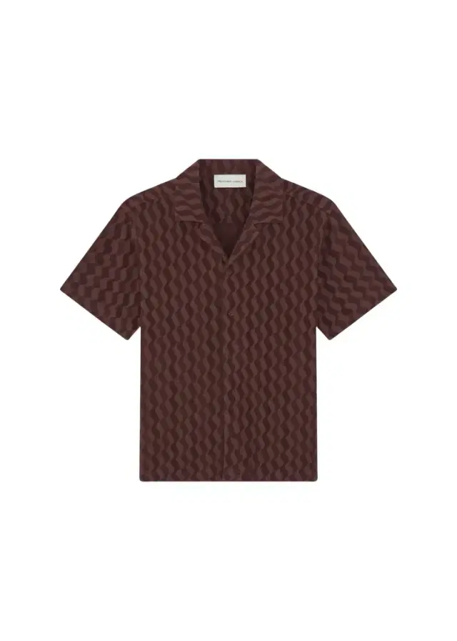 Frescobol Carioca Men's Listra Terry Jacquard Camp Shirt
