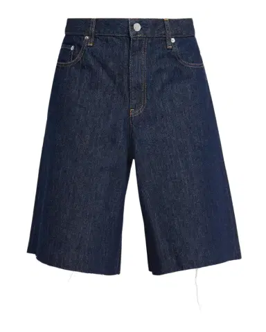 Helmut Lang Men's Frayed-Hem Jean Shorts | Thumbnail 1