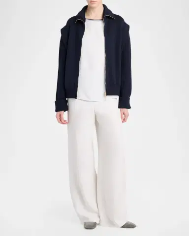 Giorgio Armani Stretch Silk Short-Sleeve Top | Thumbnail 2