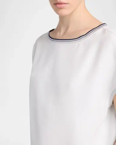 Giorgio Armani Stretch Silk Short-Sleeve Top | Thumbnail 5