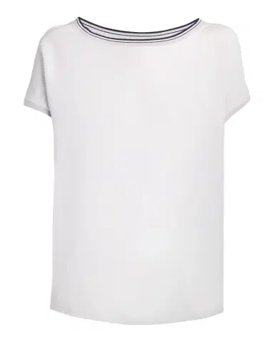 Giorgio Armani Stretch Silk Short-Sleeve Top | Thumbnail 1