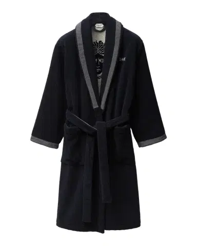 Versace Men's Medusa Jacquard Terry Bathrobe | Thumbnail 1