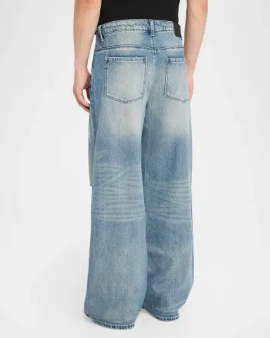RTA Men's Franco Lasered Wide-Leg Jeans | Thumbnail 3