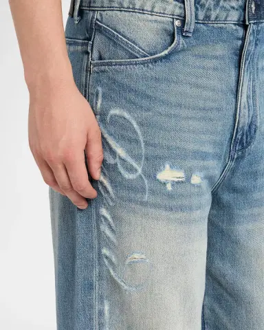 RTA Men's Franco Lasered Wide-Leg Jeans | Thumbnail 5
