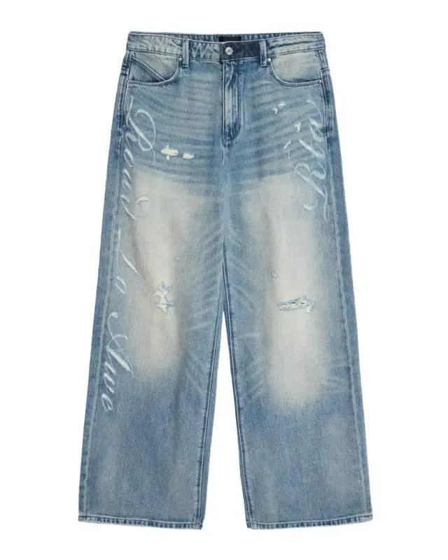 RTA Men's Franco Lasered Wide-Leg Jeans