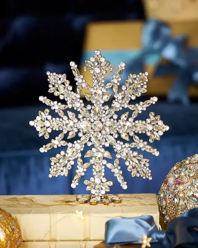 Neiman Marcus Starry Snowflake Crystal Decoration