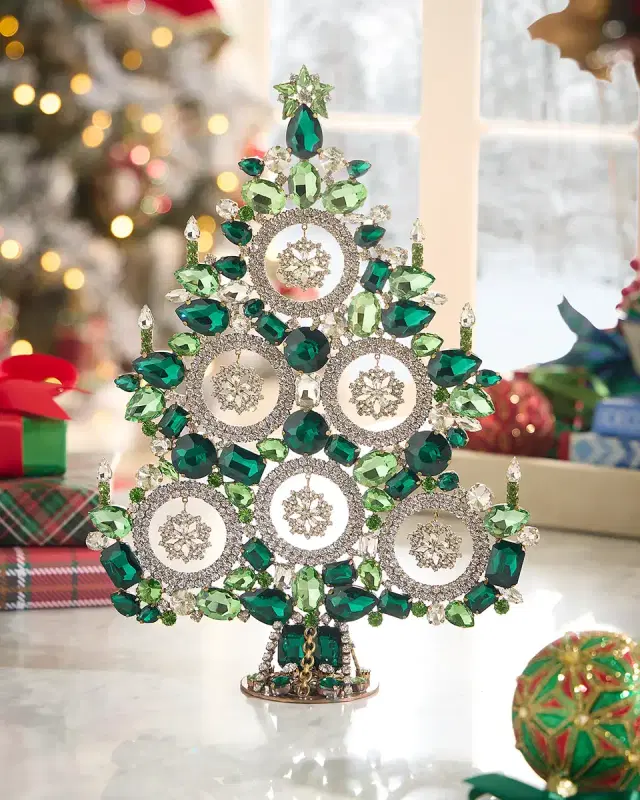 Neiman Marcus Crystal Snowflakes Christmas Tree Decoration
