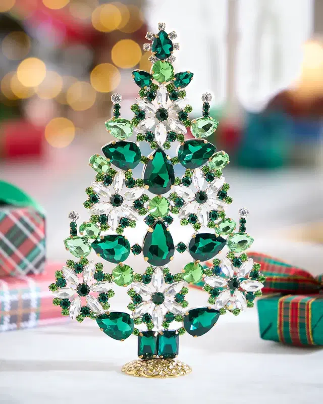 Neiman Marcus Sparkly Crystal Christmas Tree Decoration