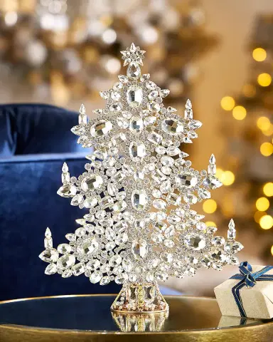 Neiman Marcus Winter Crystal Christmas Tree Decoration | Thumbnail 1