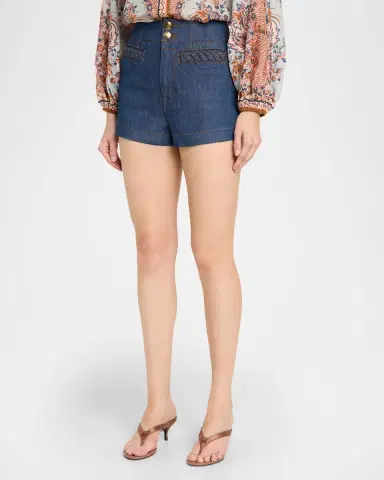 Zimmermann Aster Denim Shorts | Thumbnail 4