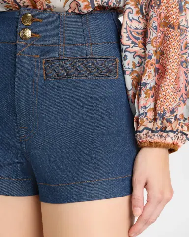 Zimmermann Aster Denim Shorts | Thumbnail 5