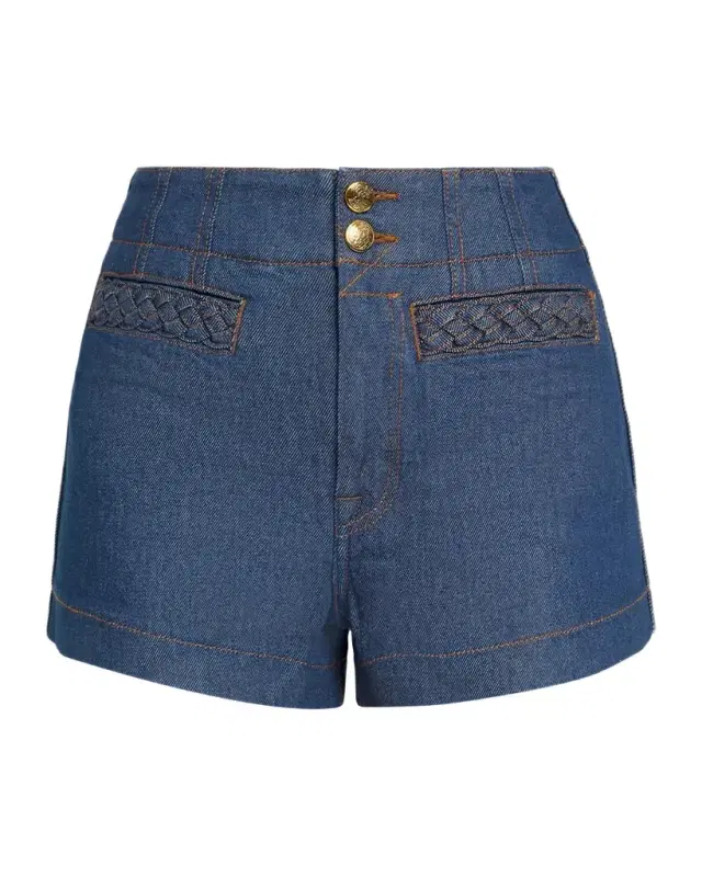 Zimmermann Aster Denim Shorts