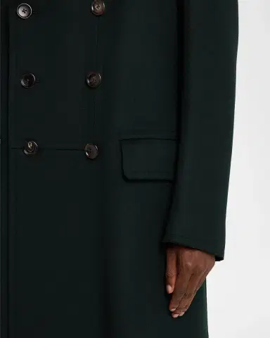 TOM FORD Boutique Men's Wool and Cashmere Melton Double-Breasted Officer Coat | Thumbnail 5