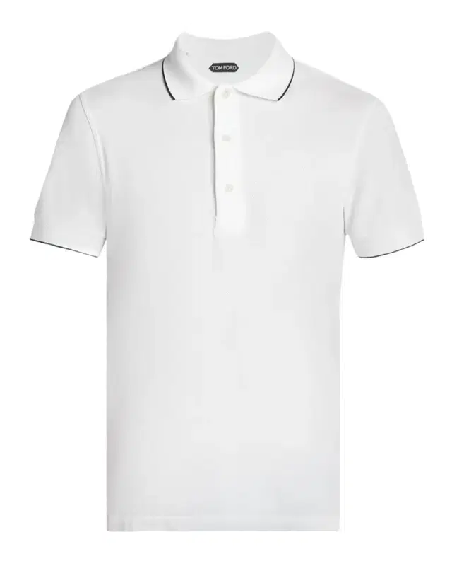 Tom Ford Men's Contrast-Trim Short-Sleeve Polo Shirt