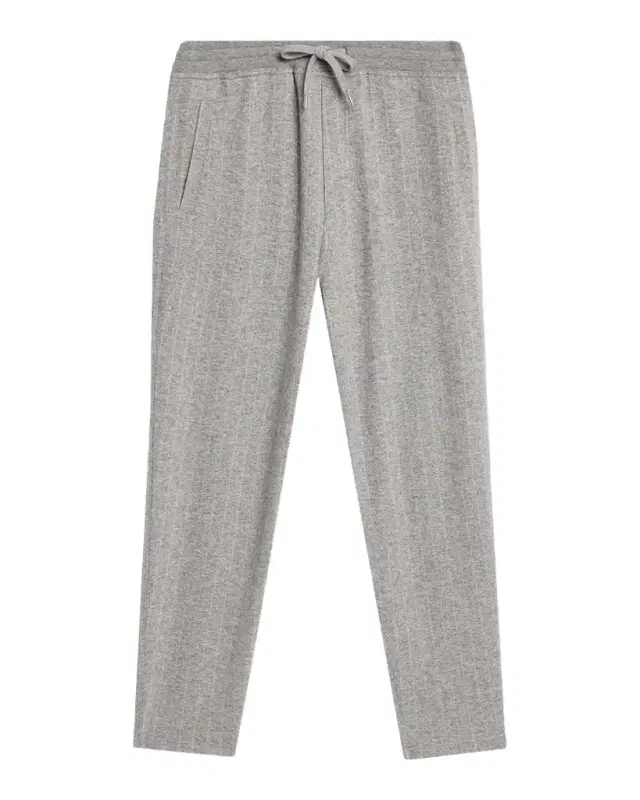 Brunello Cucinelli Men's Cashmere-Cotton Stripe Drawstring Pants