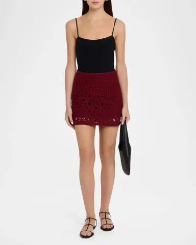 Frame The Postcard Crochet Mini Skirt | Thumbnail 2