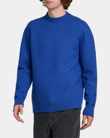 Jil Sander Men's Bouclé Wool-Cashmere Crewneck Sweater | Thumbnail 4