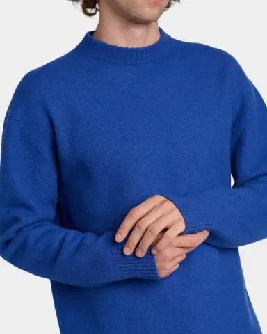 Jil Sander Men's Bouclé Wool-Cashmere Crewneck Sweater | Thumbnail 5