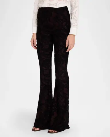 Etro Paisley Chenille Jacquard Flare Pants | Thumbnail 4 Etro Paisley Chenille Jacquard Flare Pants | Thumbnail 4