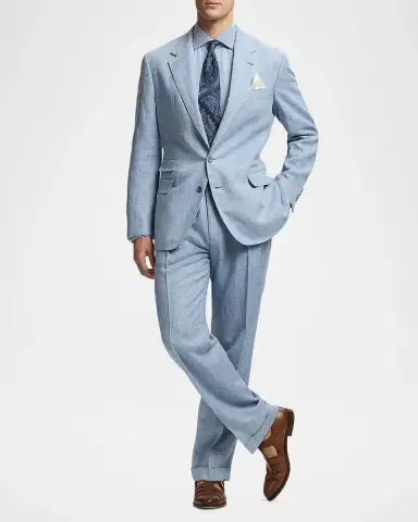 Ralph Lauren Men's Glenn Hand-Tailored Délavé Linen Sport Coat | Thumbnail 2