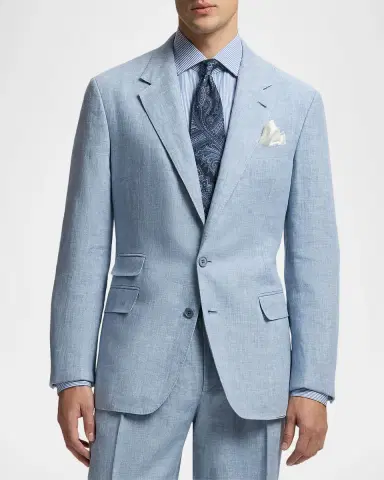 Ralph Lauren Men's Glenn Hand-Tailored Délavé Linen Sport Coat | Thumbnail 4