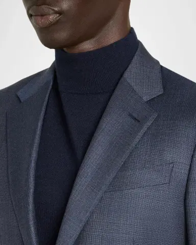 Zegna Men's Ticweave Wool Single-Breasted Sport Coat | Thumbnail 6 Zegna Men's Ticweave Wool Single-Breasted Sport Coat | Thumbnail 6