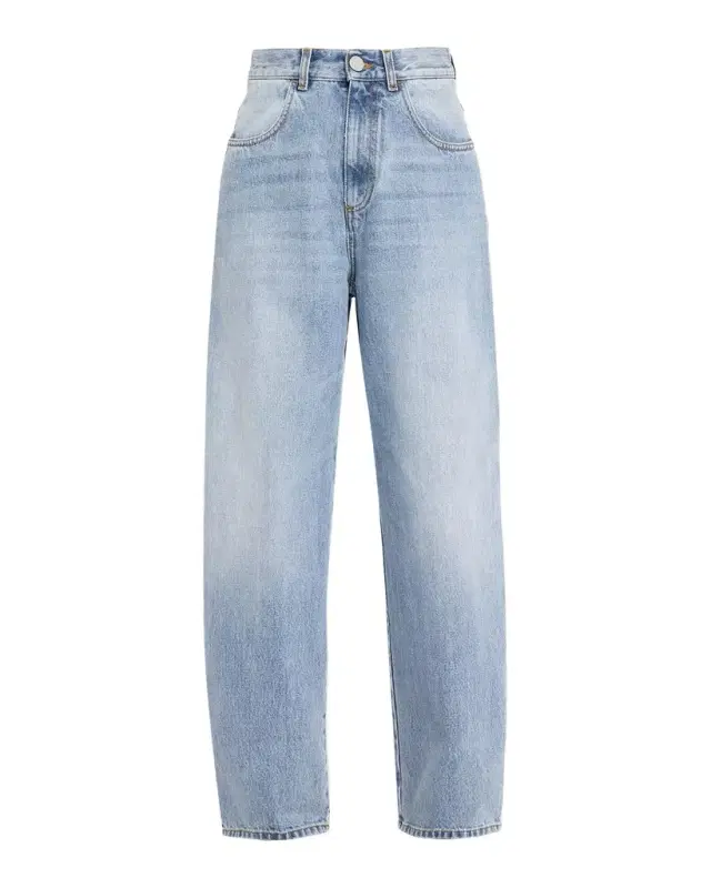 Róhe Berber High-Rise Barrel-Leg Jeans