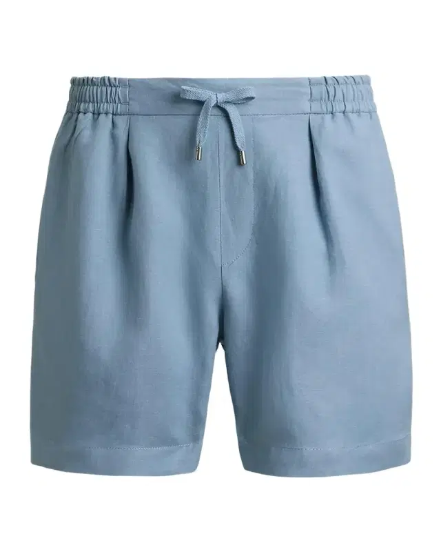 Ralph Lauren Purple Label Men's Silk-Linen Drawstring Shorts