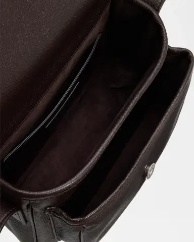Saint Laurent Men 's Niki Small YSL Messenger Bag in Grained Leather | Thumbnail 4