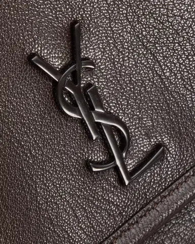 Saint Laurent Men 's Niki Small YSL Messenger Bag in Grained Leather | Thumbnail 6
