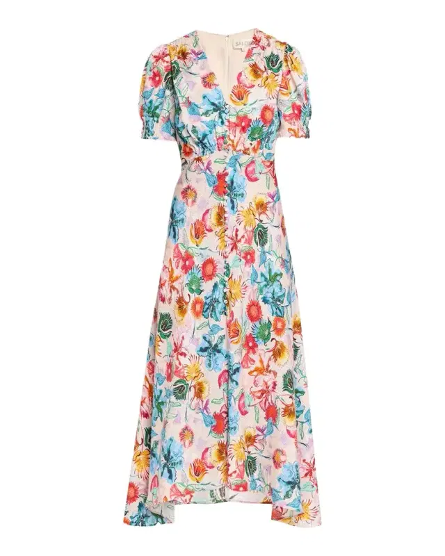 Saloni Lea Printed Long Dress