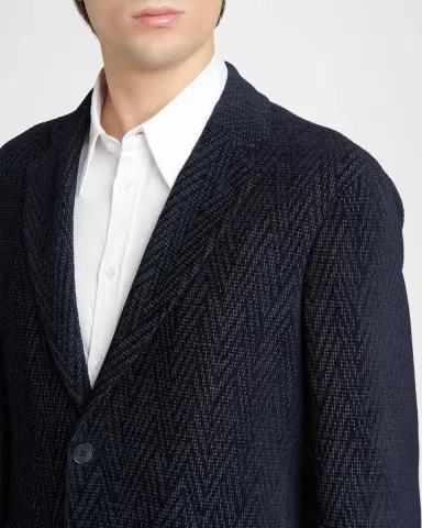 Giorgio Armani Men's Chevron Jacquard Single-Breasted Sport Coat | Thumbnail 5
