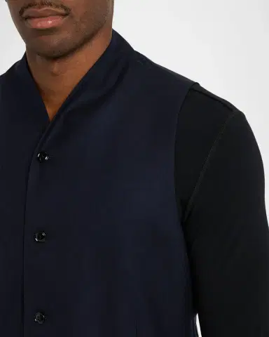Giorgio Armani Men's Wool-Stretch Waistcoat | Thumbnail 5