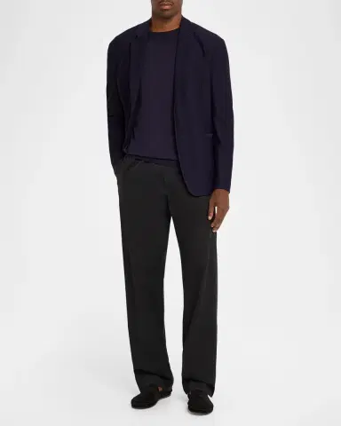 Giorgio Armani Men's Silk and Cotton Crewneck Sweater | Thumbnail 2