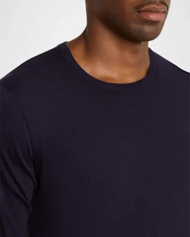 Giorgio Armani Men's Silk and Cotton Crewneck Sweater | Thumbnail 5