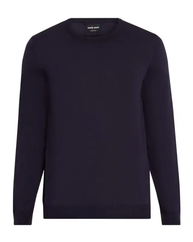 Giorgio Armani Men's Silk and Cotton Crewneck Sweater