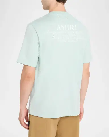 AMIRI en's Spirit Cotton Woven Label T-Shirt | Thumbnail 3
