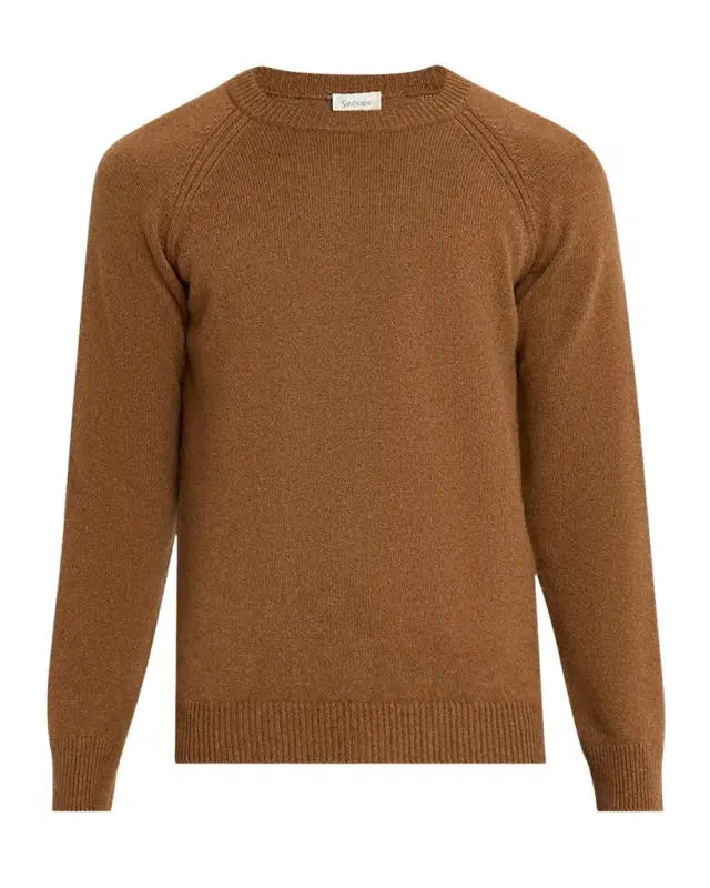 Saint Laurent Men's Cashmere 8gg Raglan Crewneck Sweater