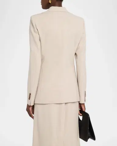 Lafayette 148 New York Single-Button Stretch Wool Blazer | Thumbnail 3