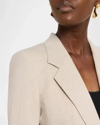 Lafayette 148 New York Single-Button Stretch Wool Blazer | Thumbnail 5