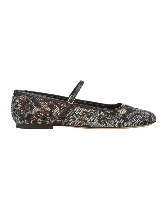 Veronica Beard Ellie Floral Tapestry Mary Jane Ballerina Flats