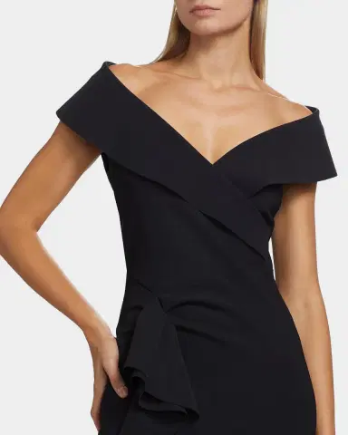 Chiara Boni La Petite Robe Norshana Portrait-Neck Cocktail Dress | Thumbnail 5 Chiara Boni La Petite Robe Norshana Portrait-Neck Cocktail Dress | Thumbnail 5