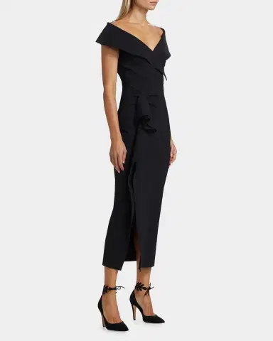 Chiara Boni La Petite Robe Norshana Portrait-Neck Cocktail Dress | Thumbnail 7 Chiara Boni La Petite Robe Norshana Portrait-Neck Cocktail Dress | Thumbnail 7