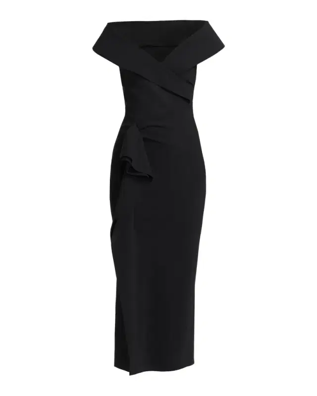 Chiara Boni La Petite Robe Norshana Portrait-Neck Cocktail Dress