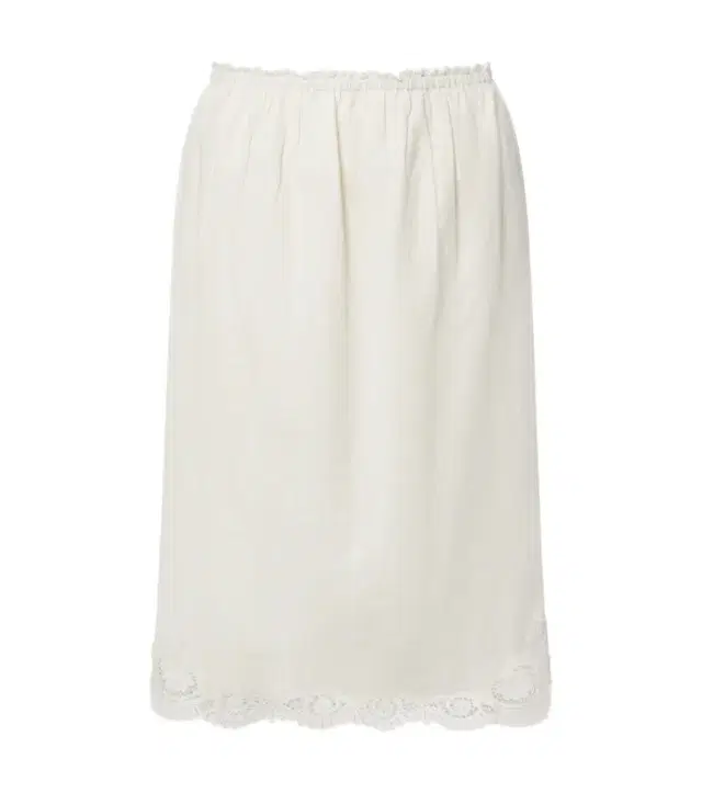 Posse Darya embroidered linen and cotton midi skirt