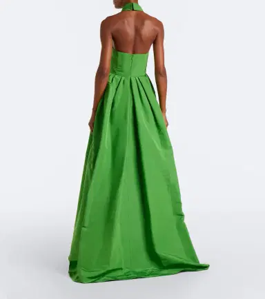 Carolina Herrera Embellished pleated silk gown | Thumbnail 4