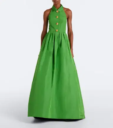 Carolina Herrera Embellished pleated silk gown | Thumbnail 5